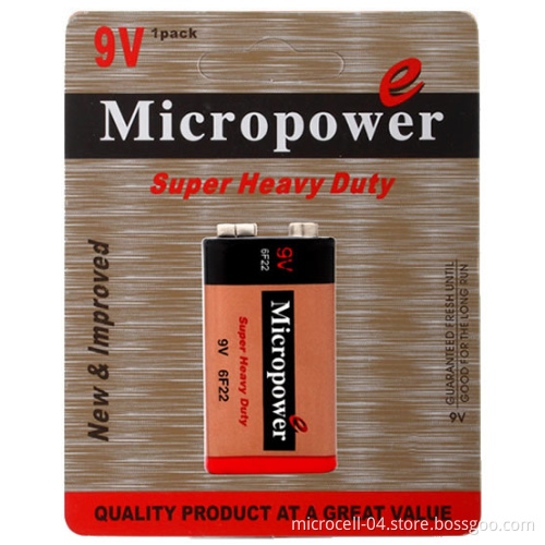 Super Heavy Duty 6F22P/9V Battery